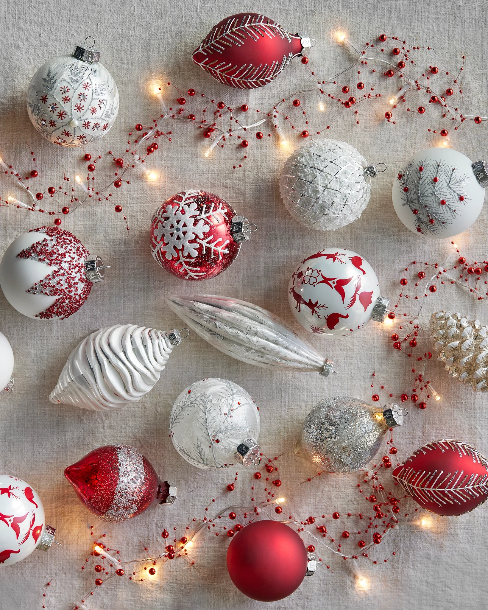 Nordic Frost Ornament Set by Balsam Hill Lifestyle 125