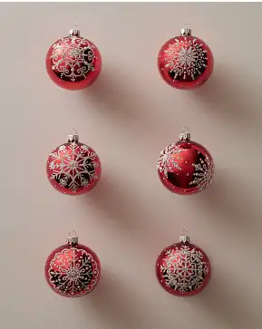 Nordic Frost European Glass Ball Ornament Set Nordic Frost European Glass Ball Ornament Set