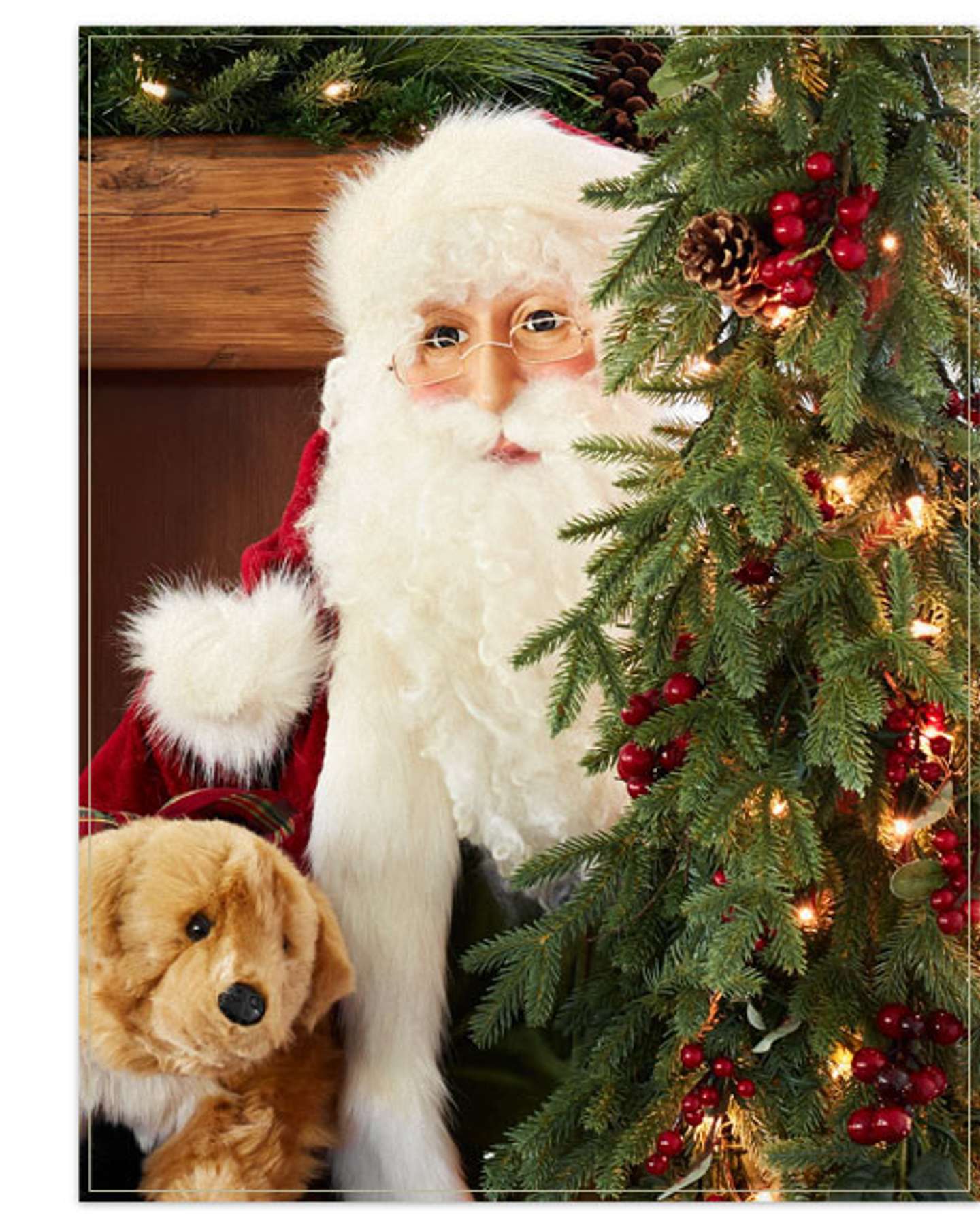 Balsam Hill Life-Size Santa and Friends Christmas Display Figure