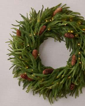 Real-Feel® Pinecone Wreath Real-Feel® Pinecone Wreath