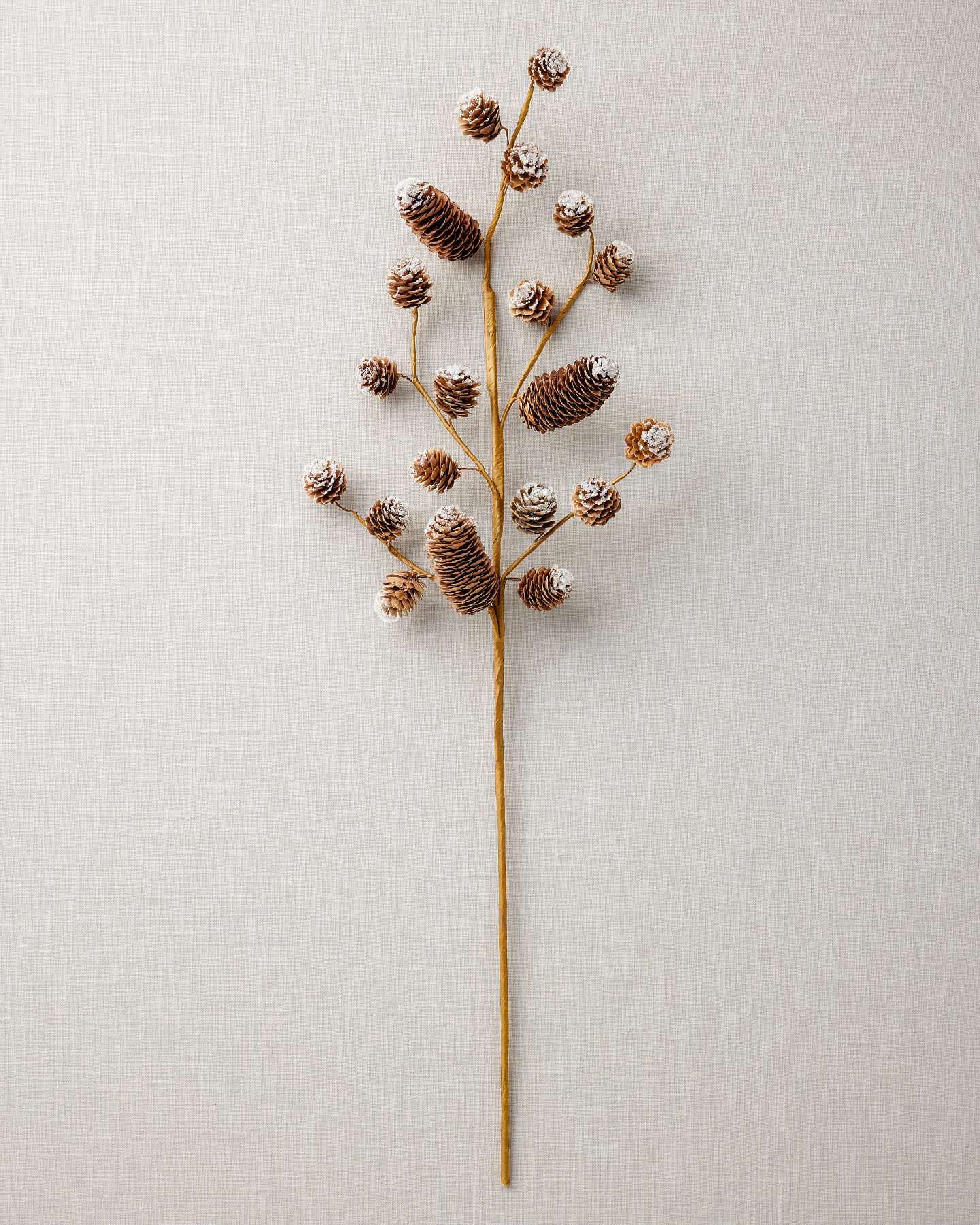 Balsam Hill Icy Sparkle Pinecone Artificial Christmas Tree Picks Close-Up