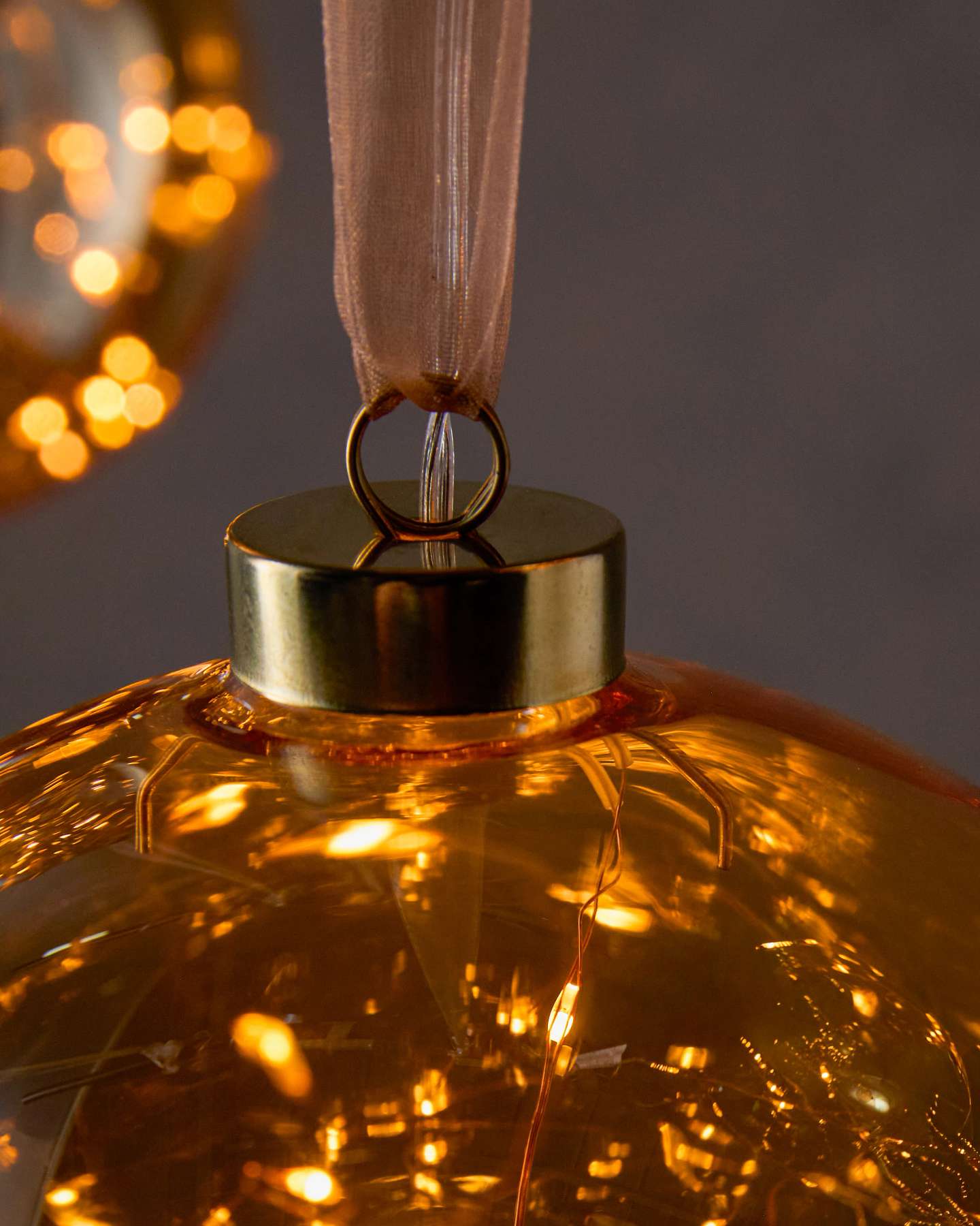 Fairy Light Hanging Glass Orbs, Set of 5