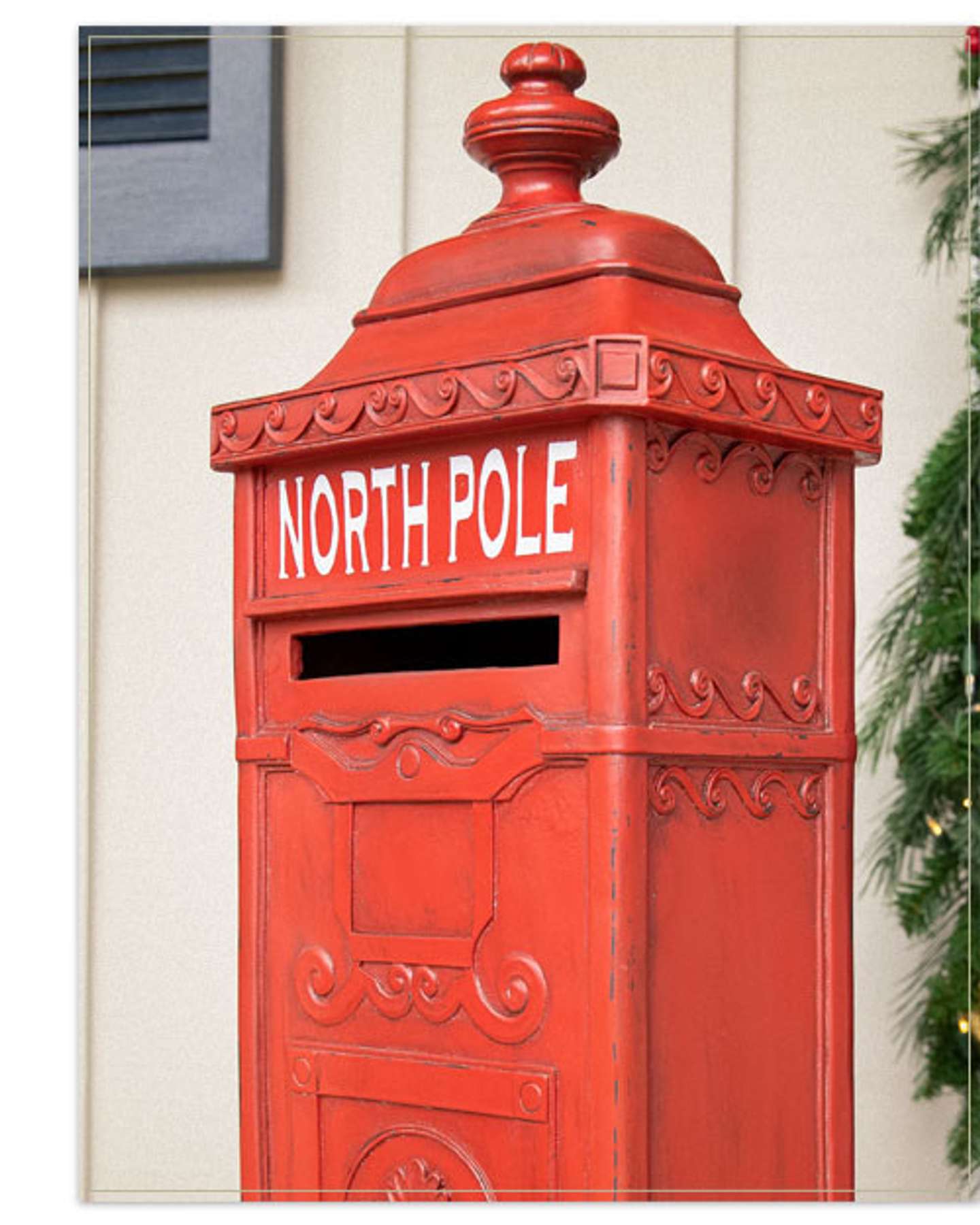 Balsam Hill Outdoor Letters to Santa Mailbox for a Festive Holiday Setting