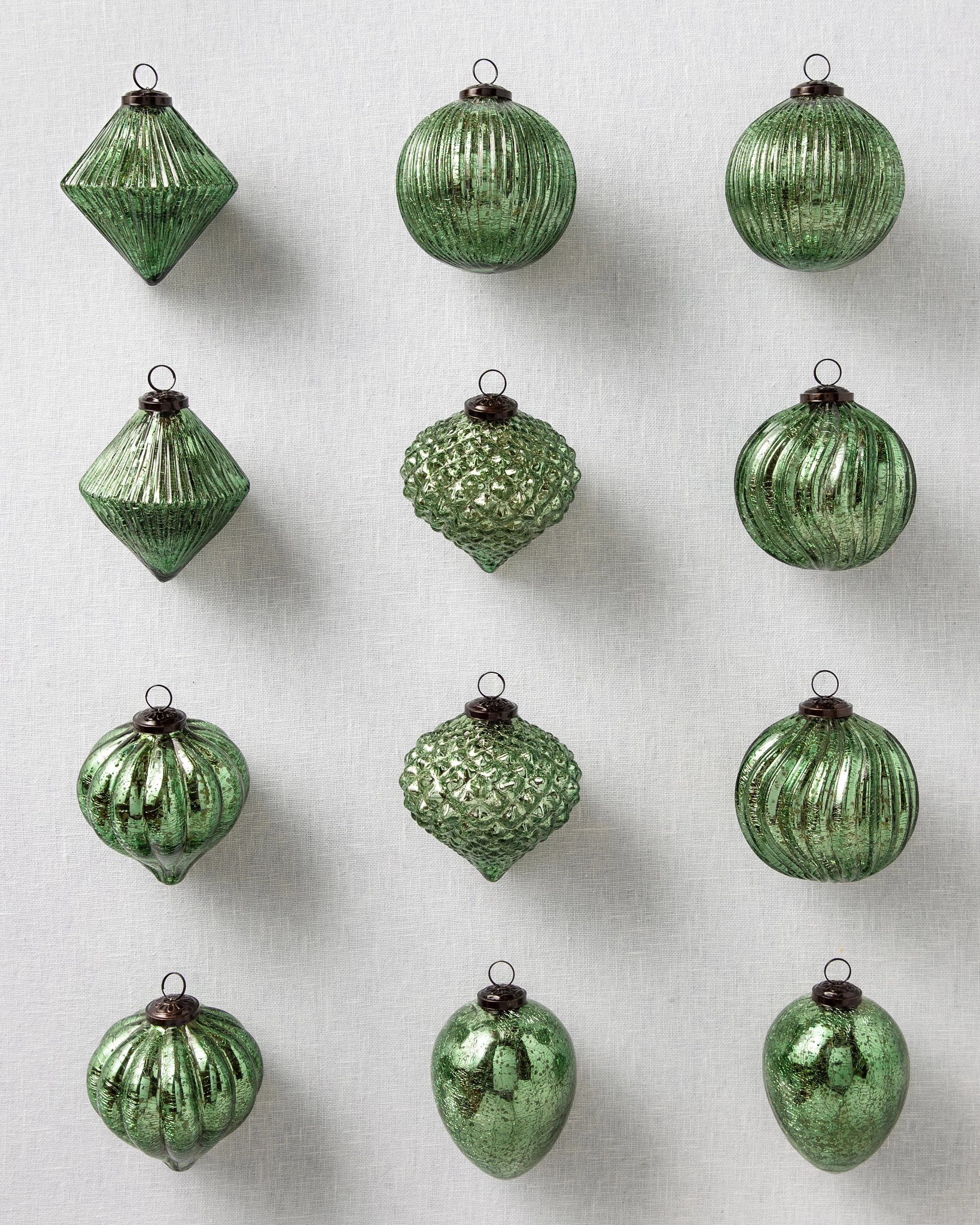 BH Essentials Mercury Glass Ornament Collection