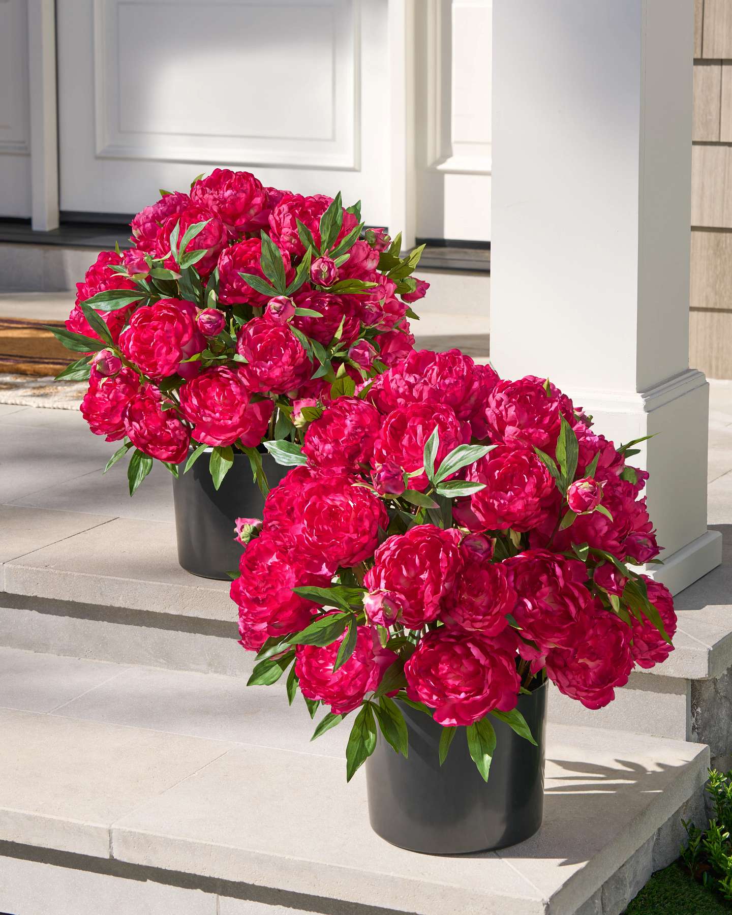 Outdoor Magenta Peony Paradise Pot Fillers Set of 2 by Balsam Hill SSC 10