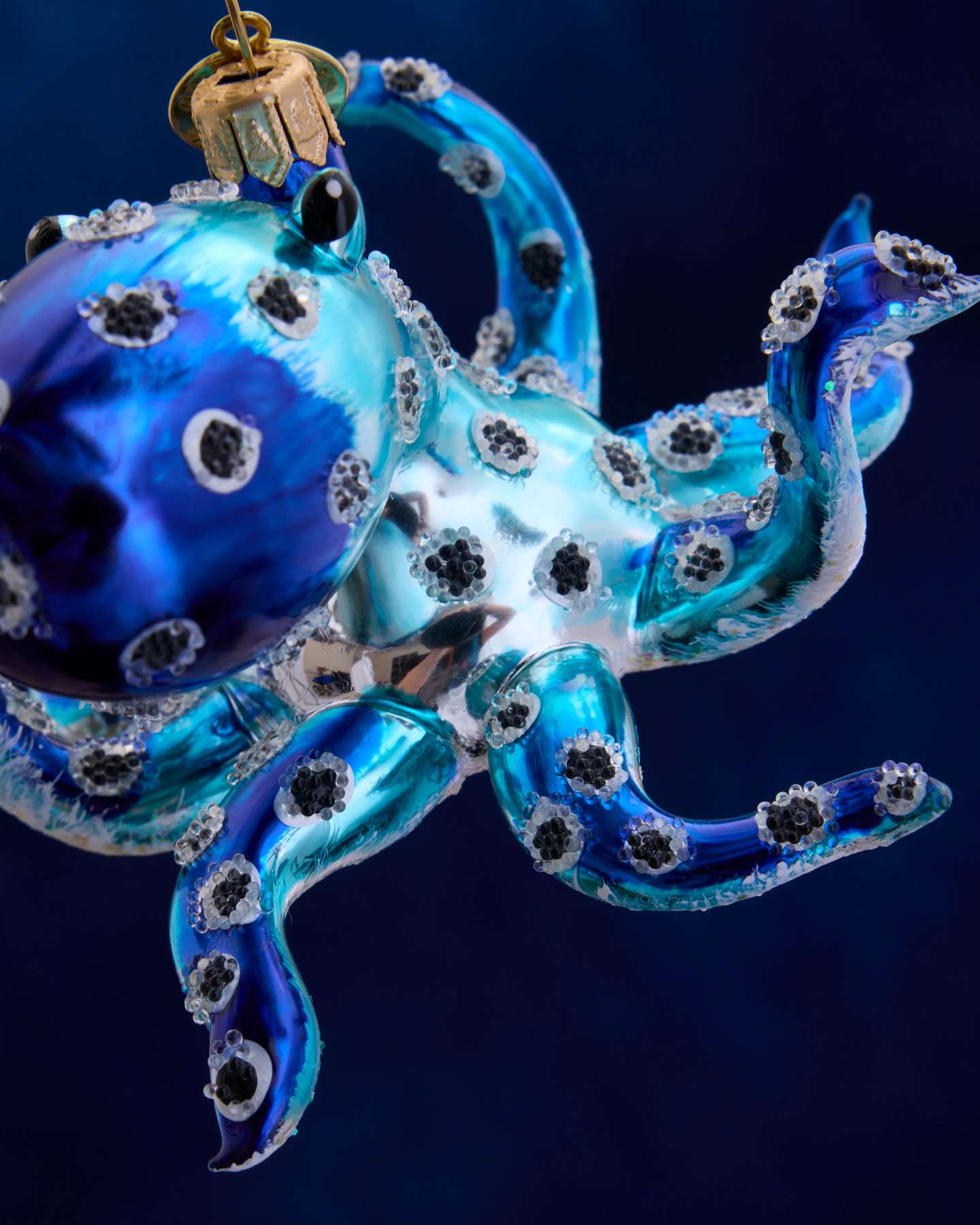 Balsam Hill Studio Blue Octopus Ornament
