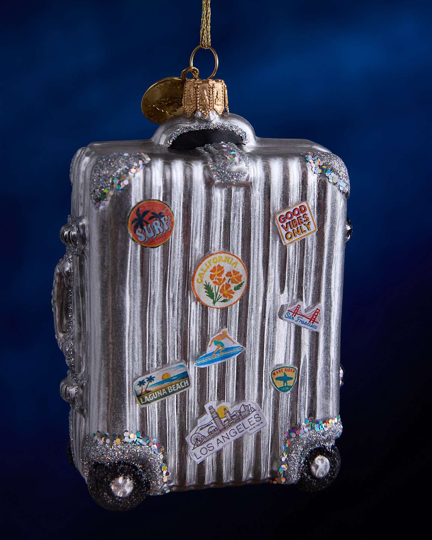 Balsam Hill Studio California Vintage Suitcase Ornament