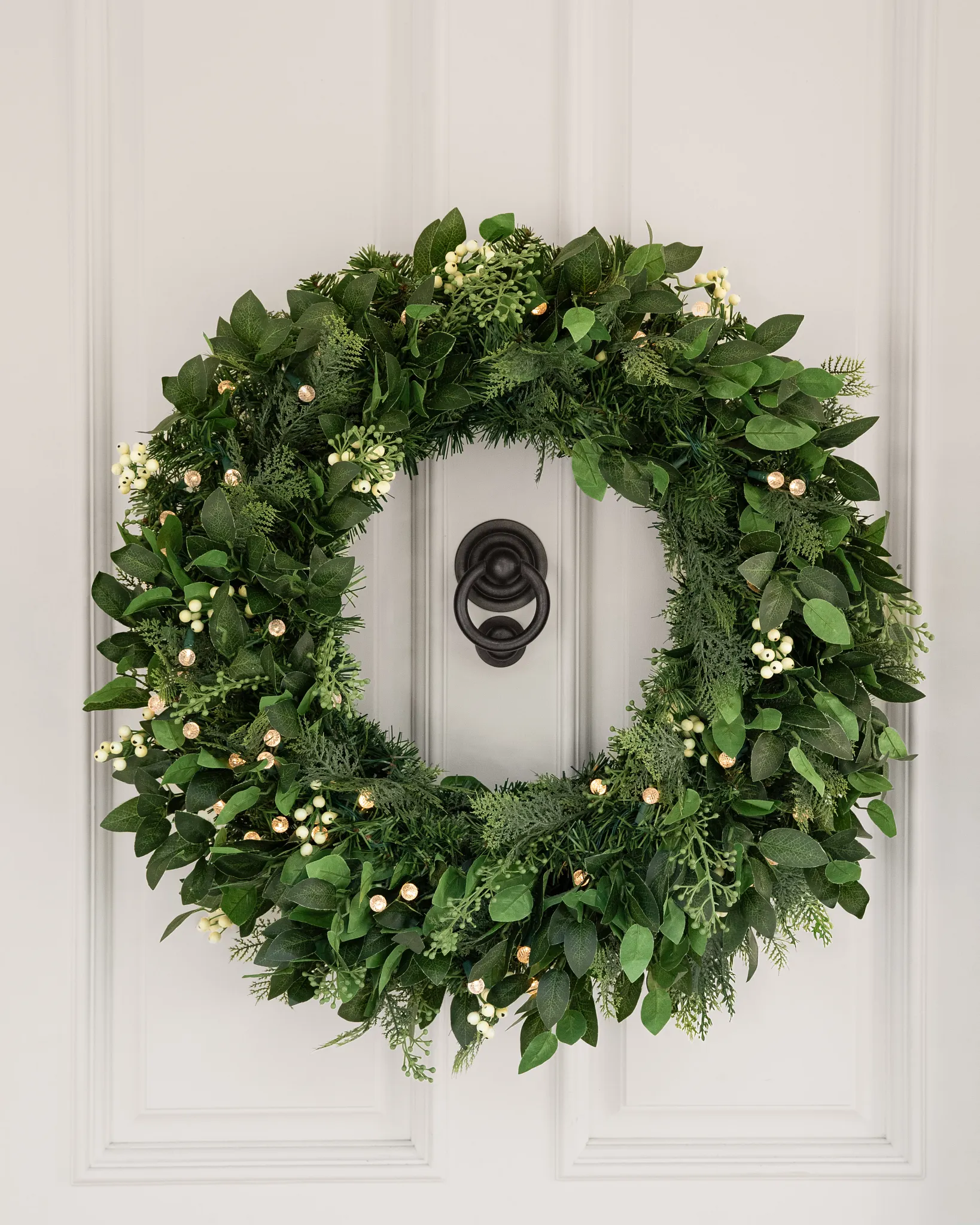White Berry Cypress Artificial Christmas Wreath | Balsam Hill