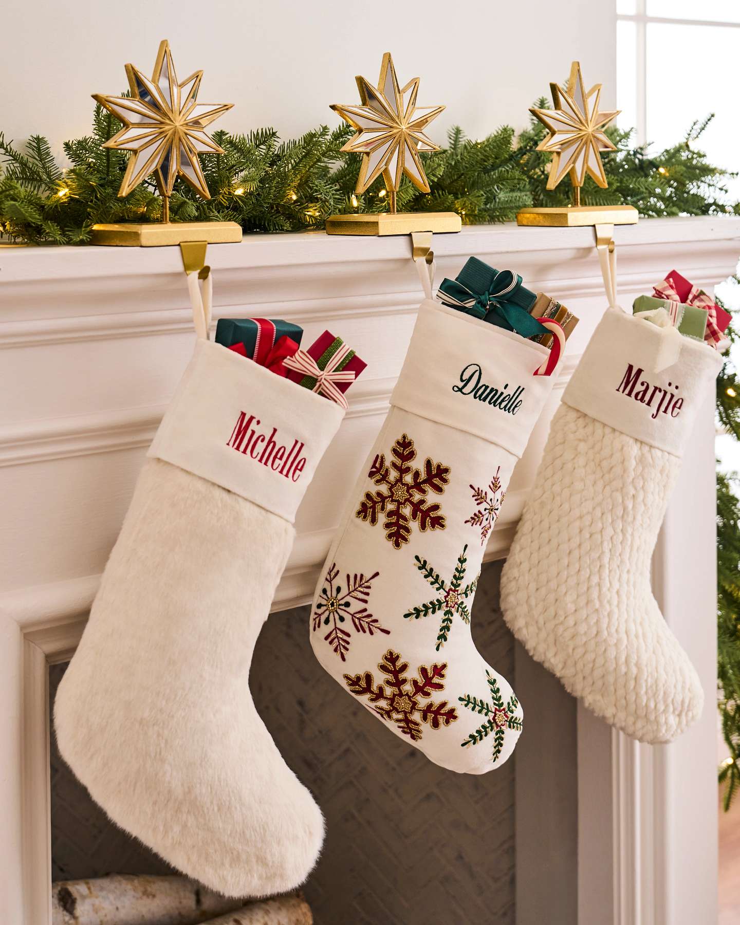 Mirrored Star Stocking Holder