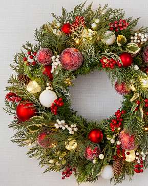 Outdoor Lit Nordic Splendour Wreath Outdoor Lit Nordic Splendour Wreath