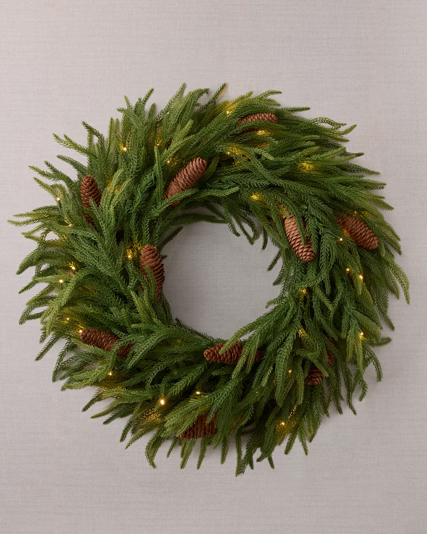 Real-Feel® Pinecone Wreath
