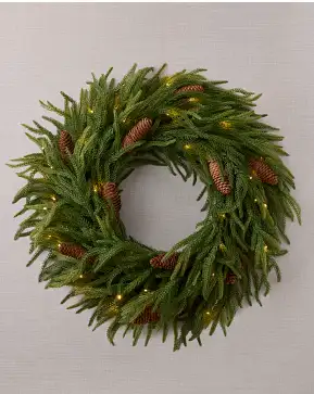 Real-Feel® Pinecone Wreath Real-Feel® Pinecone Wreath