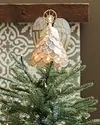 8in Capiz Angel Lighted Christmas Tree Topper by Balsam Hill SSC 10