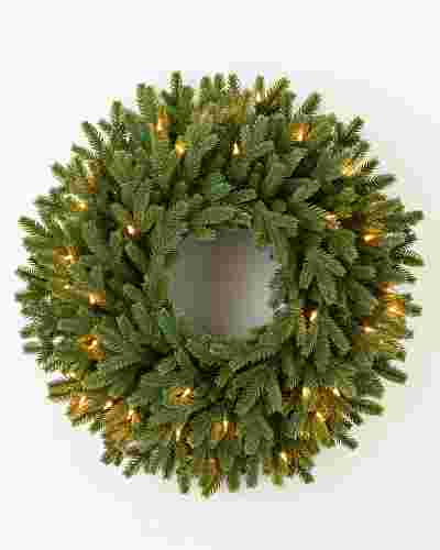 26 inches Clear LED BH Norway Spruce Wreath by Balsam Hill SSC