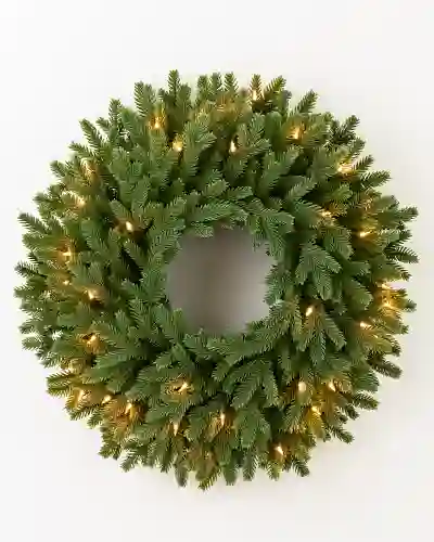 26 inches Clear LED BH Norway Spruce Wreath by Balsam Hill SSC