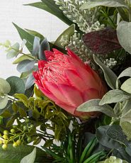 Closeup of an artificial protea flower