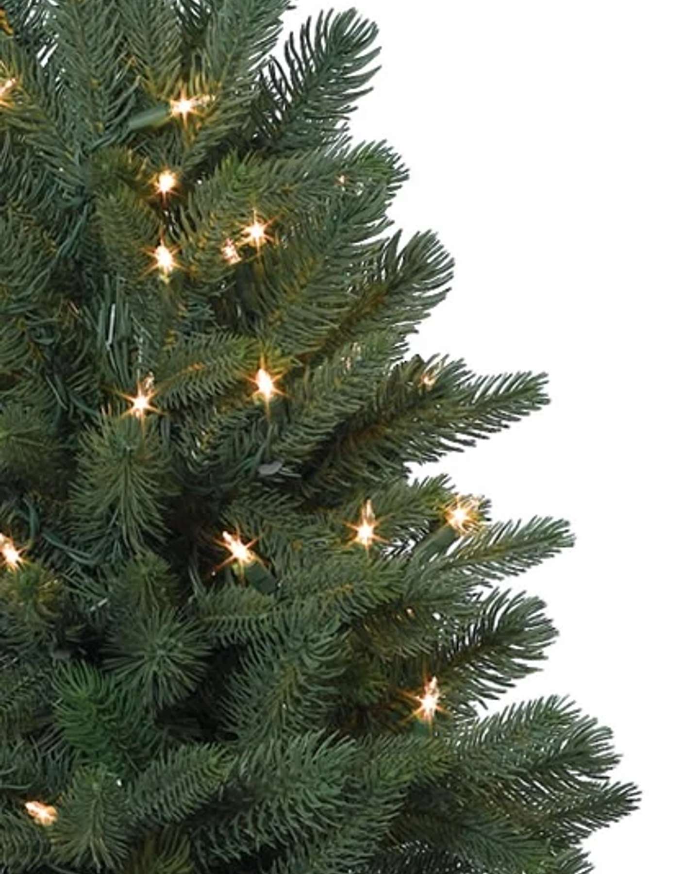 Balsam Hill Windsor Potted Spruce Artificial Christmas Tree LED Closeup
