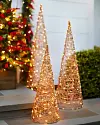 Outdoor LED Wire Cone Trees by Balsam Hill