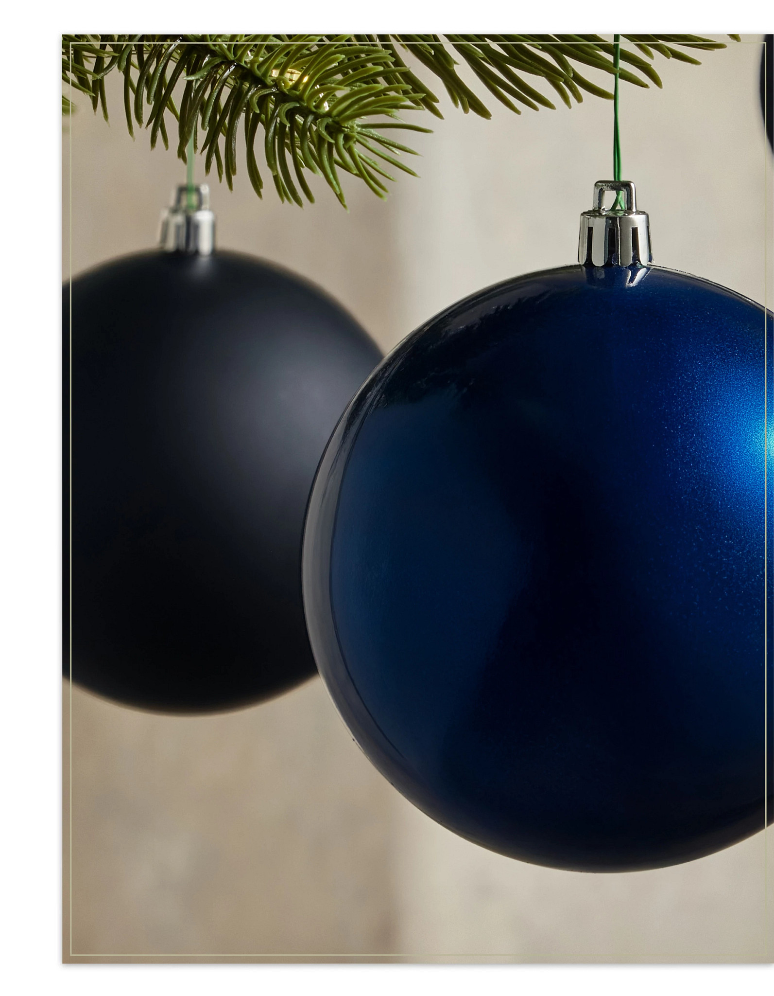 Midnight Blue BH Signature Shatter-Resistant Christmas Ornament