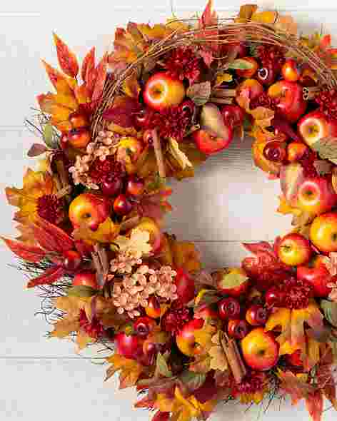 Apple Spice Artificial Wreath by Balsam Hill SSCR 10