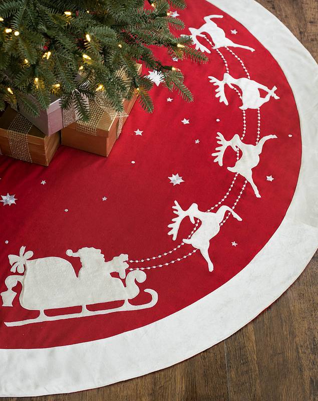 Dashing Through the Snow Tree Skirt by Balsam Hill SSC 10