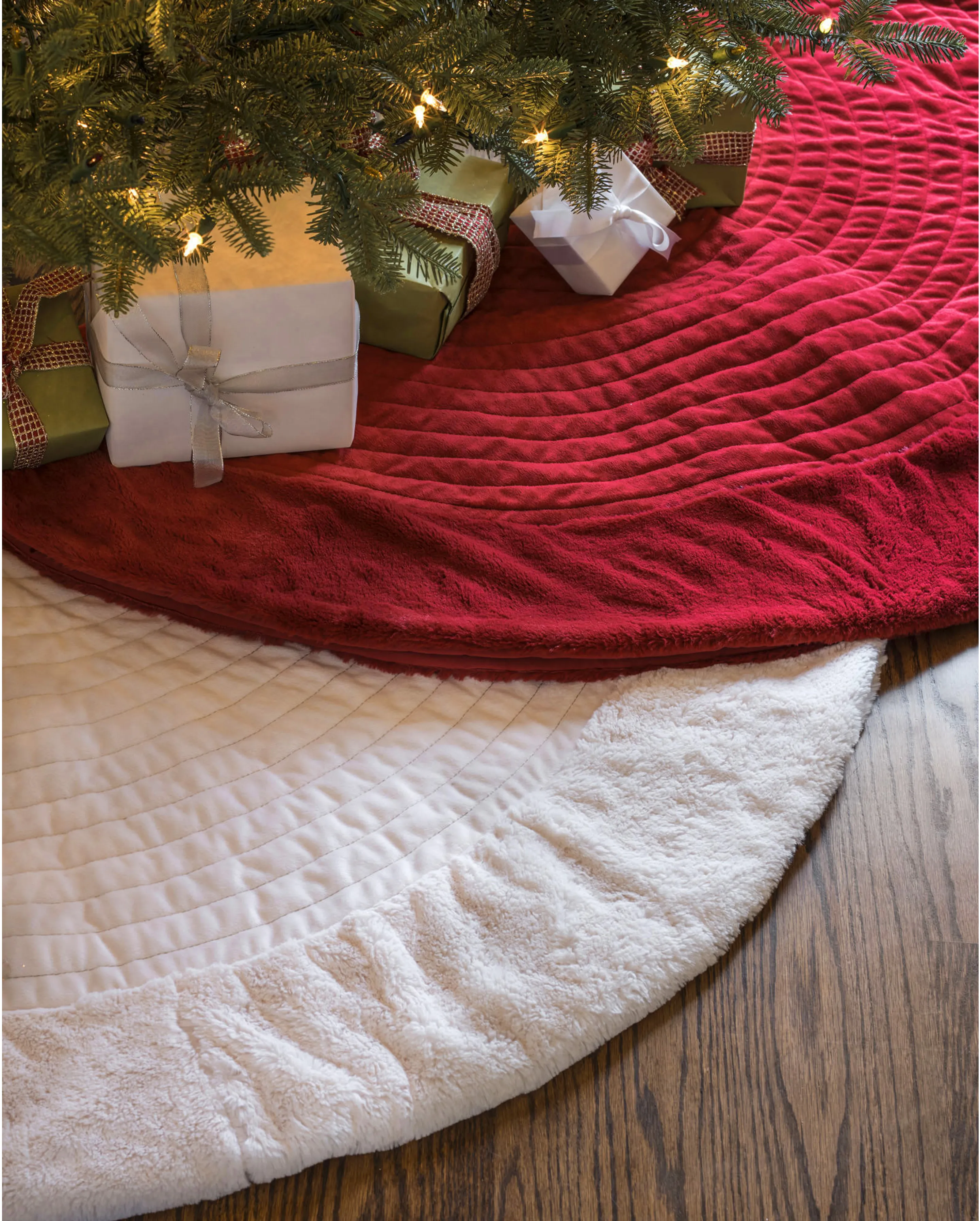 Jupe De Sapin De Noël Origami Blanc Élégant – 60 Cm De Diamètre | Décoration Luxueuse Et Raffinée Pour Les Fêtes