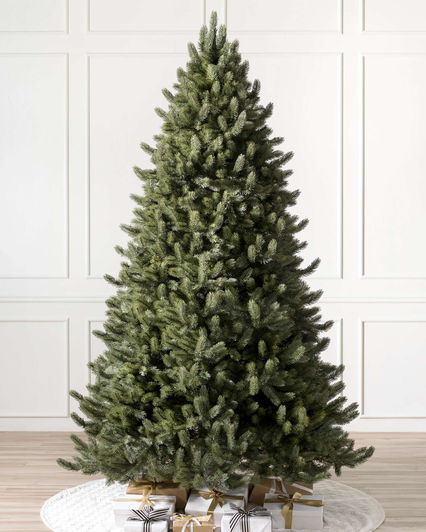 Balsam Hill Vermont White Spruce Unlit Artificial Christmas Tree Closeup