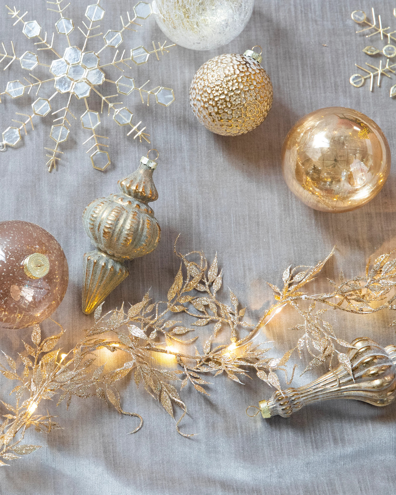 Burnished Metals Christmas Bauble Set Balsam Hill UK