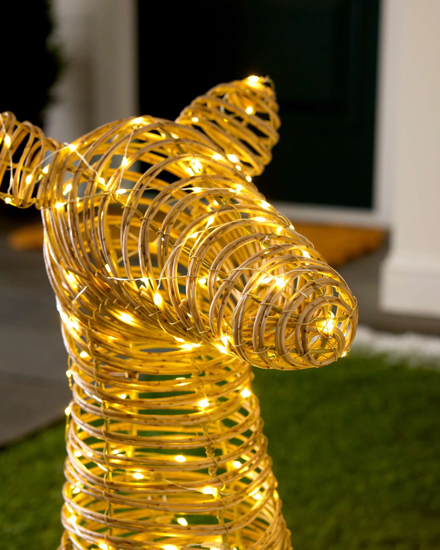 Outdoor Lit All-Weather Wicker Mama Reindeer
