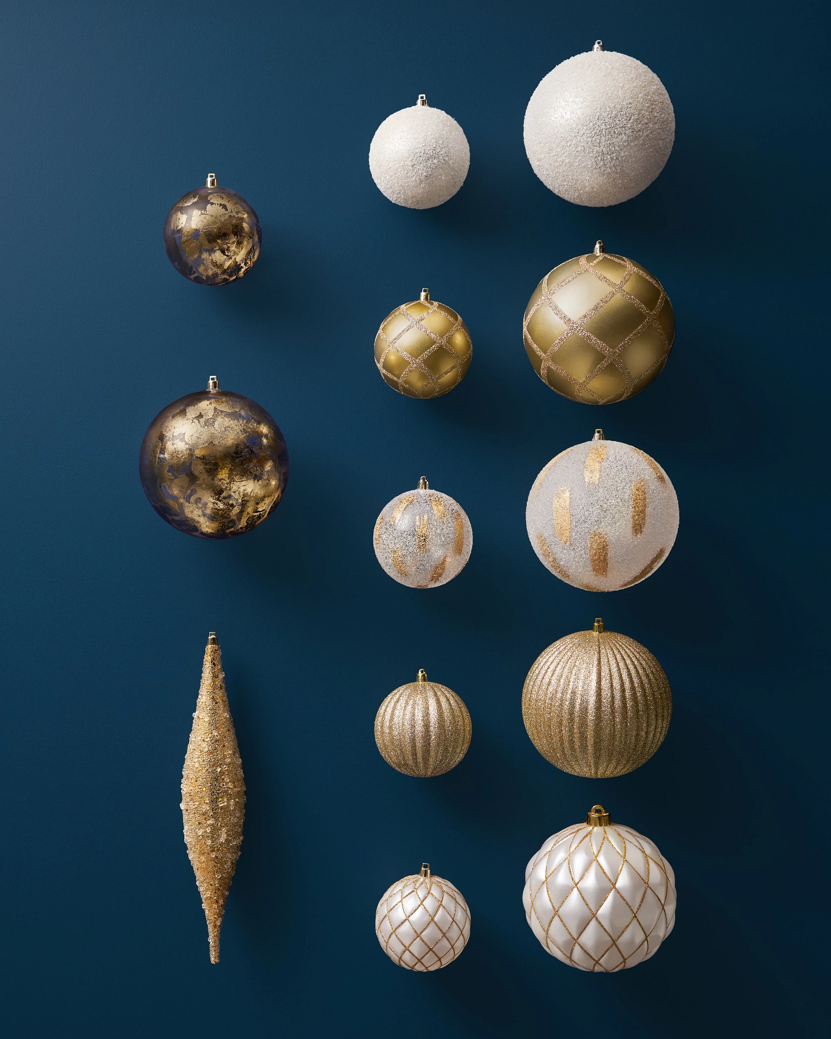 Golden Grandeur Shatter-Resistant Ornaments