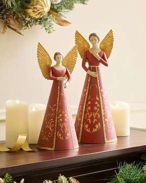 Red Gilded Holy Angel Set Red Gilded Holy Angel Set