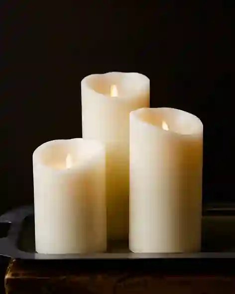 Miracle Flame LED Wax Pillar Candle by Balsam Hill Main