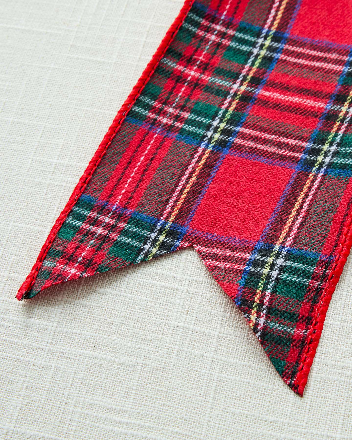 Red Tartan Pre-Tied Bows, Set of 2