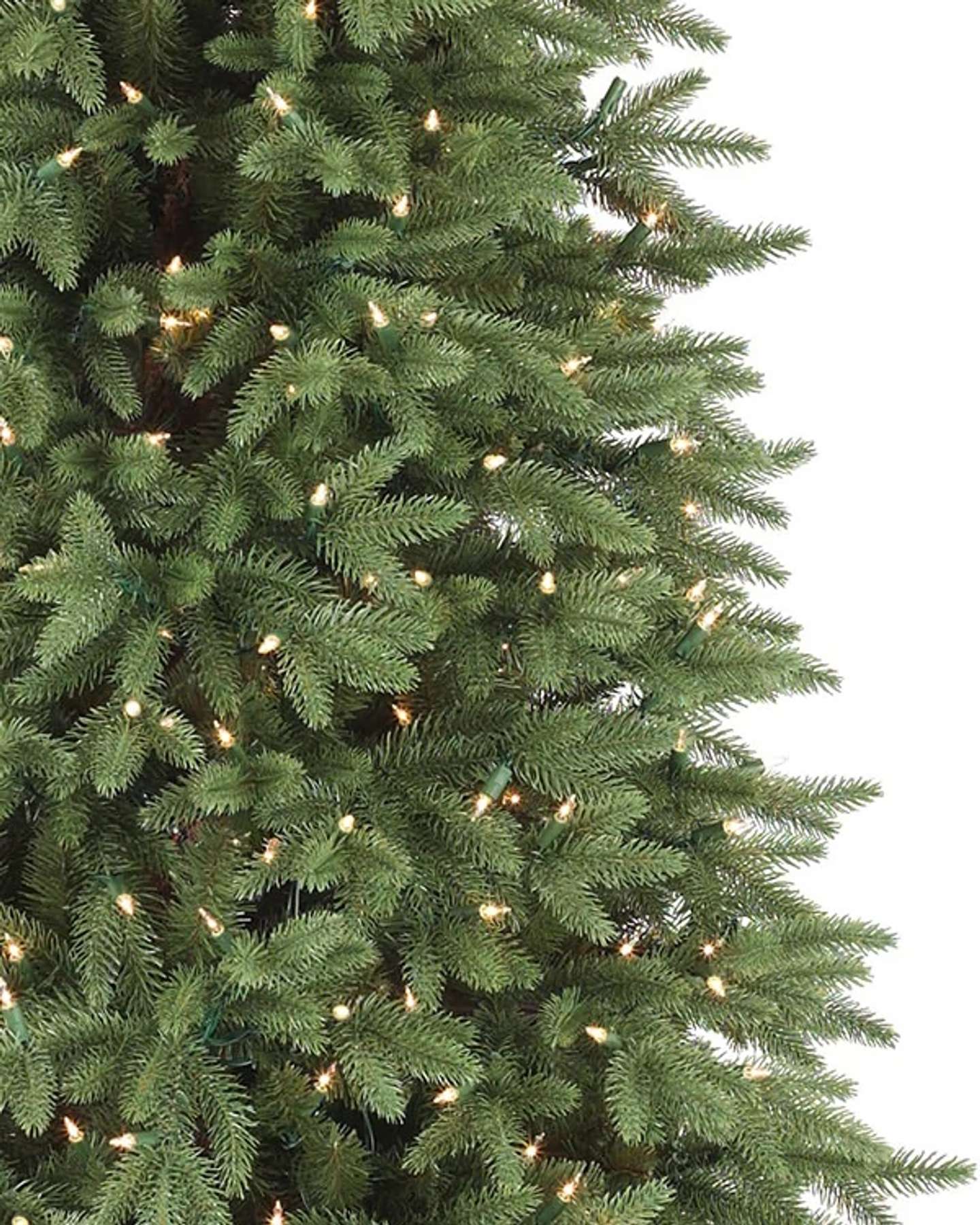 Balsam Hill Stratford Spruce Artificial Christmas Tree Clear Light Close-Up