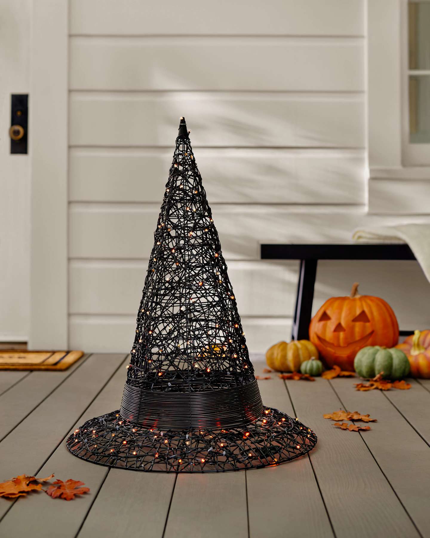 Balsam Hill Lit Spellbound Wire Witch Hat Lifestyle Setting