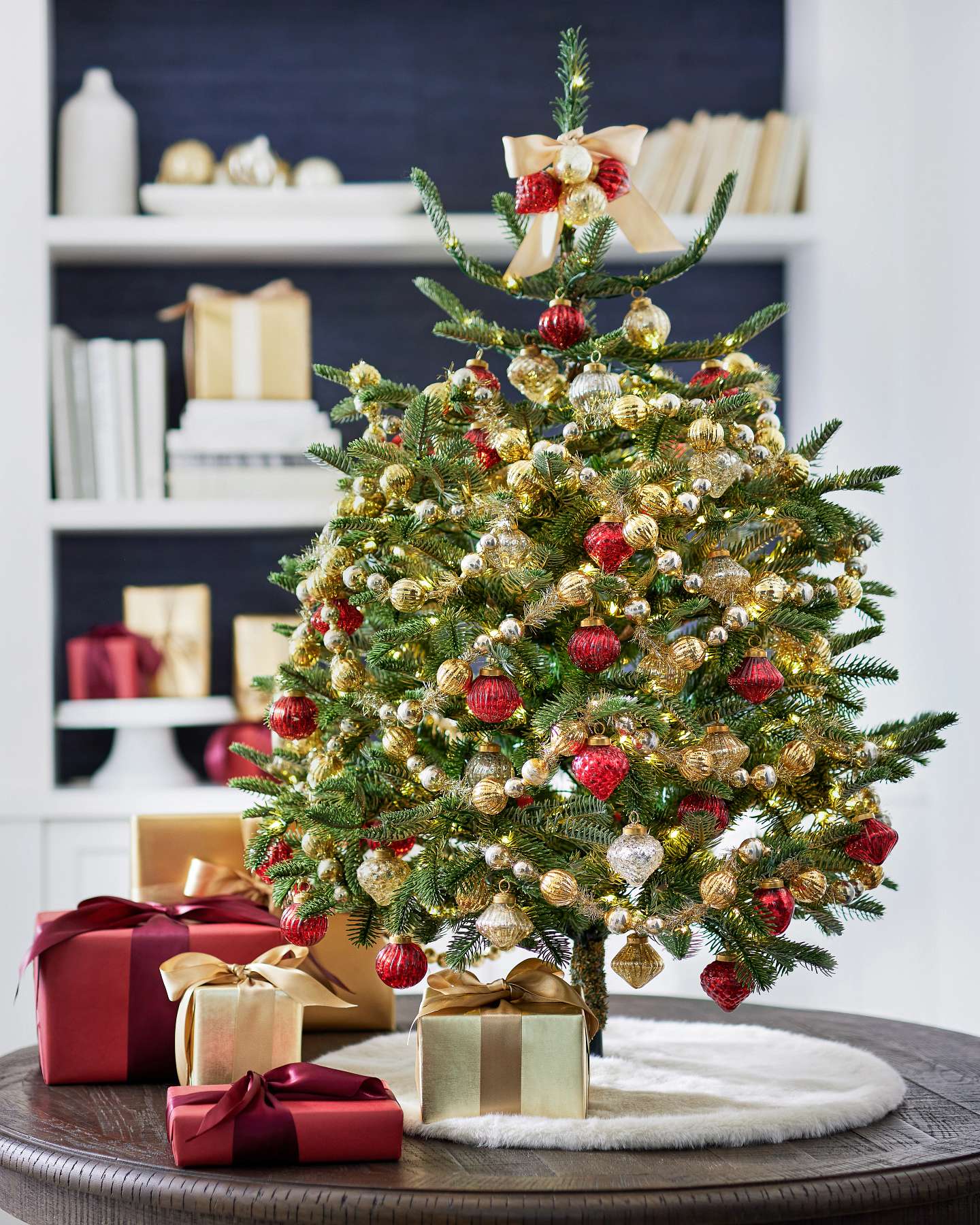 Silver & Gold Glass Bead Tree Garland Set