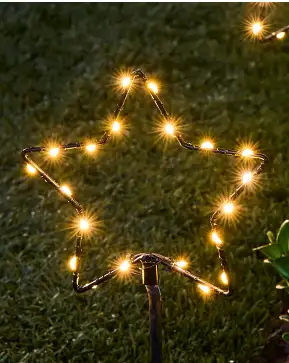 Holiday Silhouettes LED Star Pathway Light Set Holiday Silhouettes LED Star Pathway Light Set