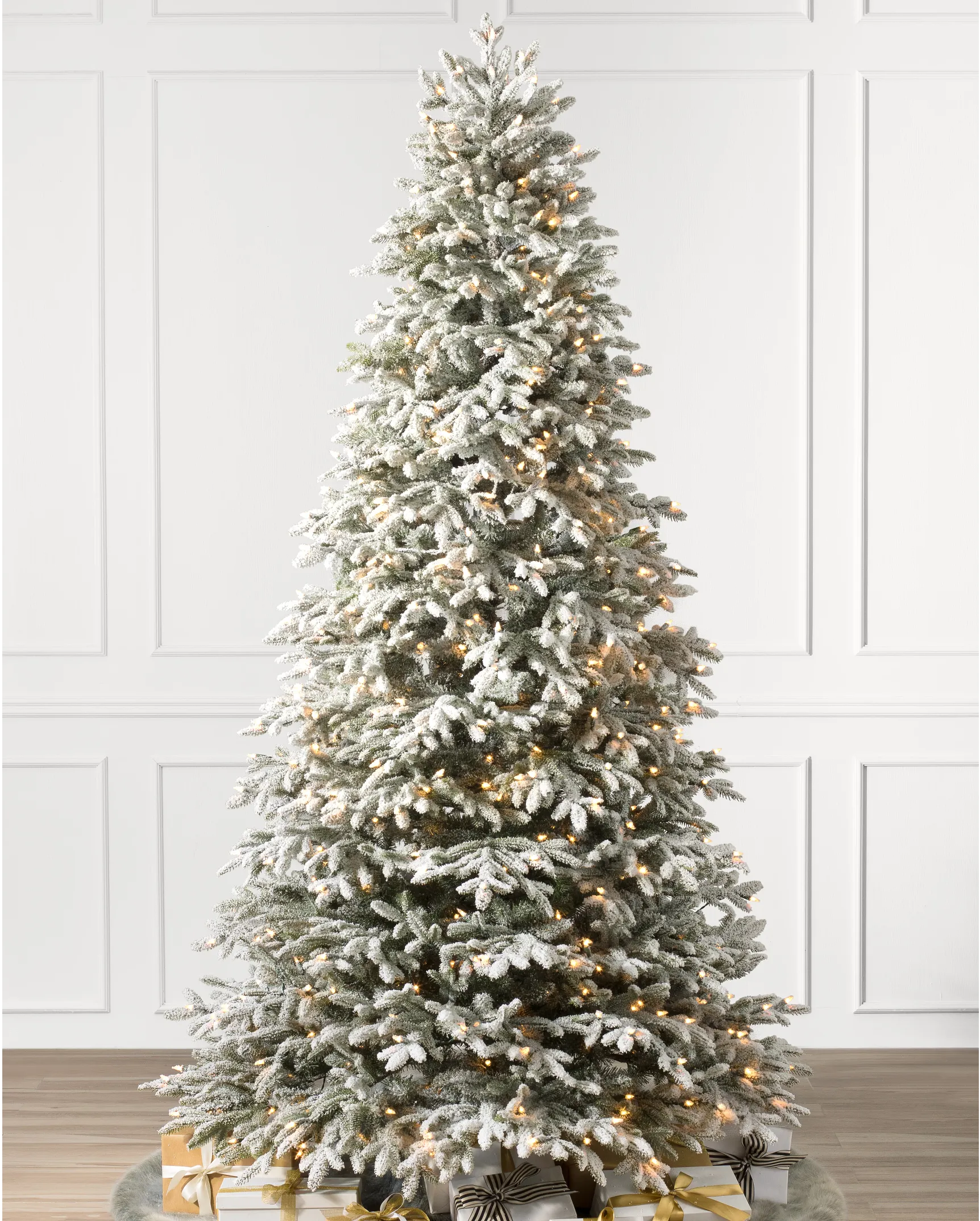 Balsam Hill Frosted Fraser Fir Pre-Lit Artificial Tree in LED Clear