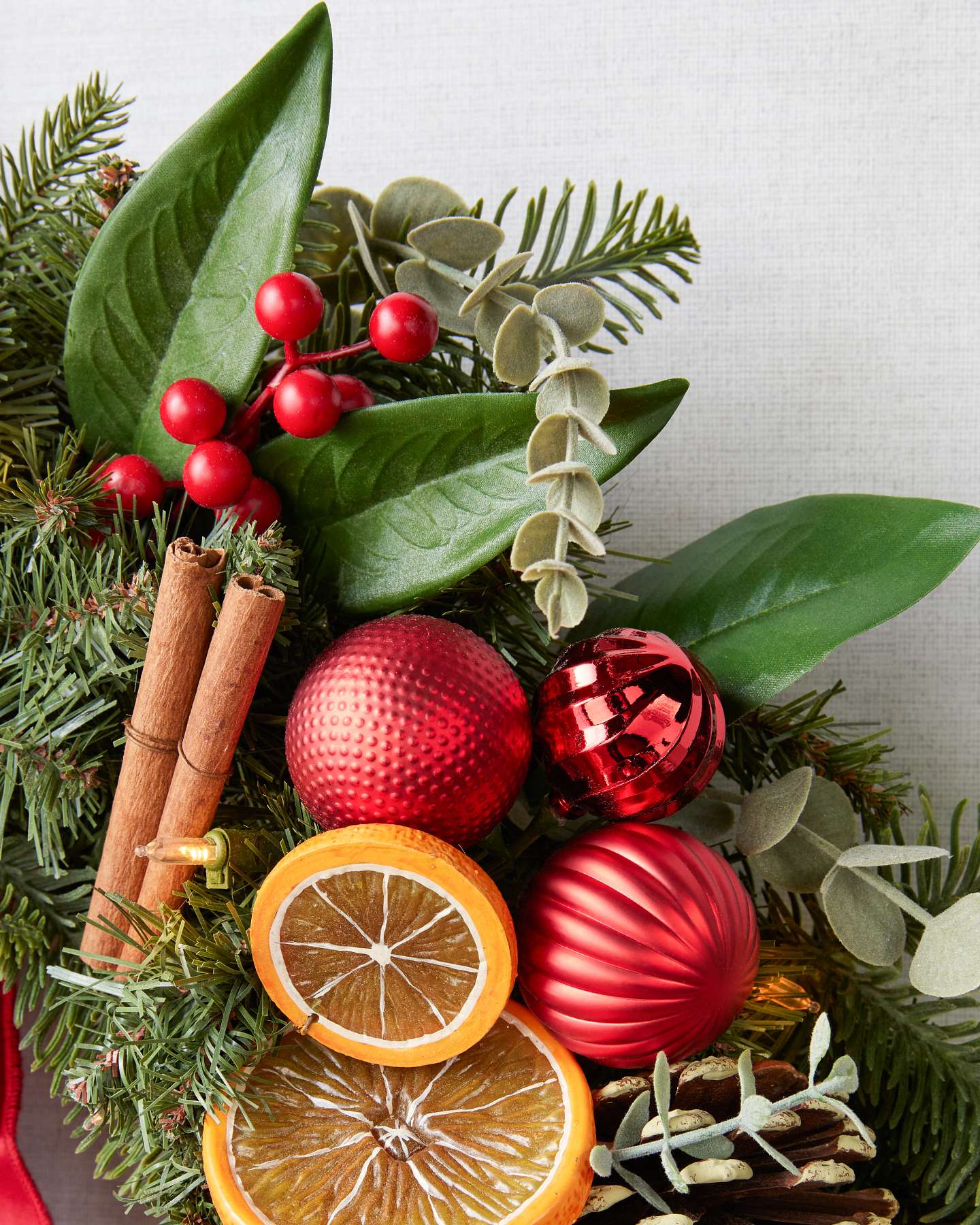 Balsam Hill Citrus Spice Artificial Christmas Foliage Detail