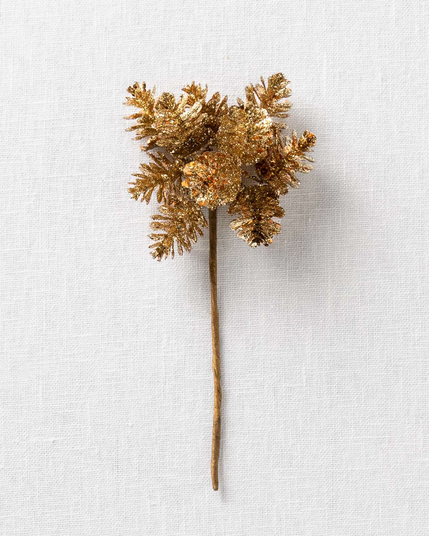 Balsam Hill Gold Shimmer Pinecone Mini Picks Warm Festive Glow