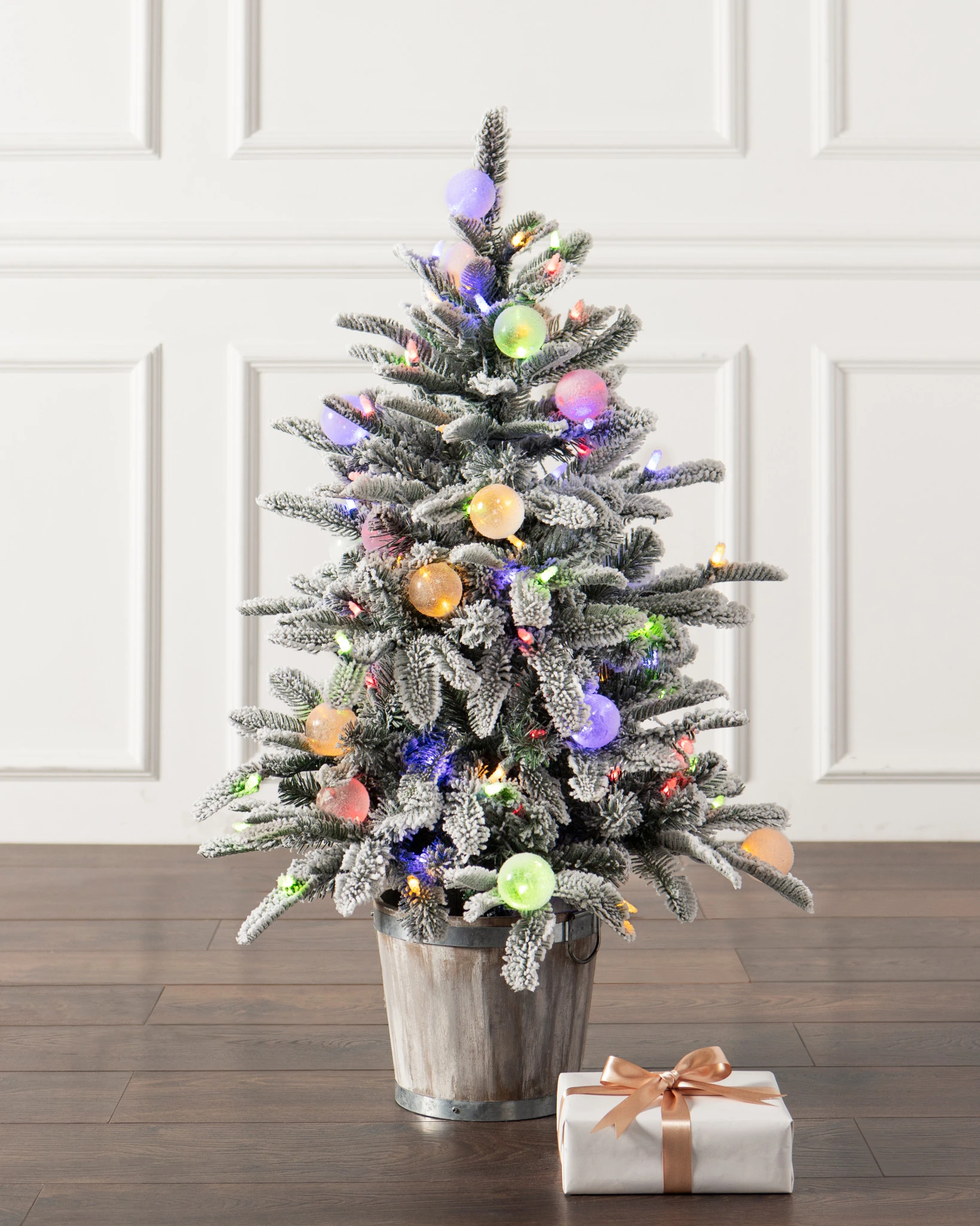 Snow Flurry Potted Artificial Christmas Trees | Balsam Hill