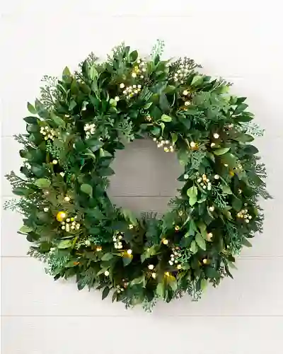 White Berry Cypress Wreath by Balsam Hill SSC