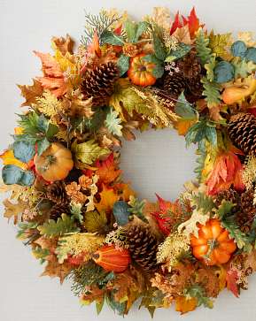 Outdoor Countryside Pumpkin Grove Wreath Outdoor Countryside Pumpkin Grove Wreath