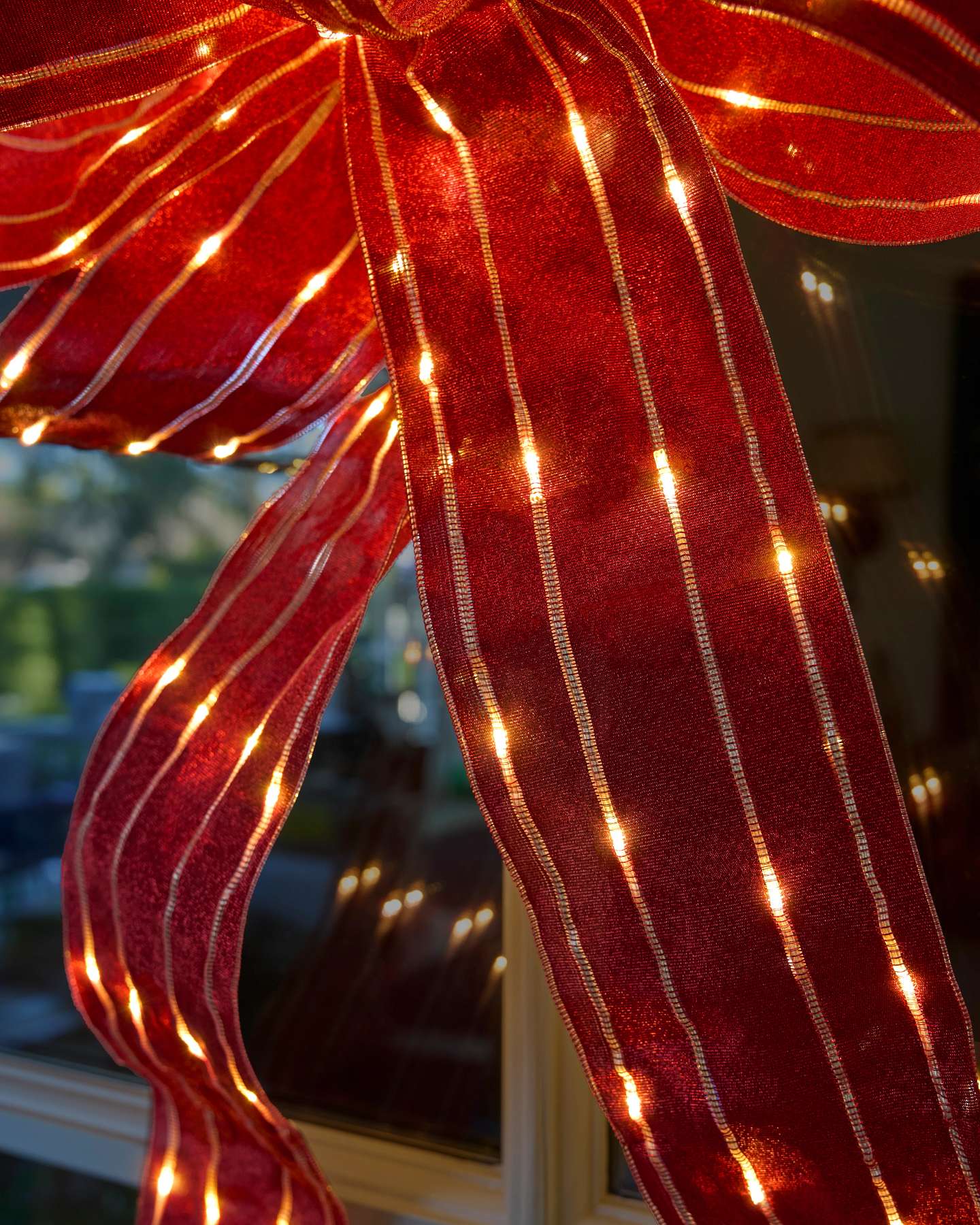 60" Oversized Lit Christmas Bow