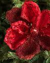 Red Glitter Magnolia Picks, Set of 12 by Balsam Hill Closeup 20