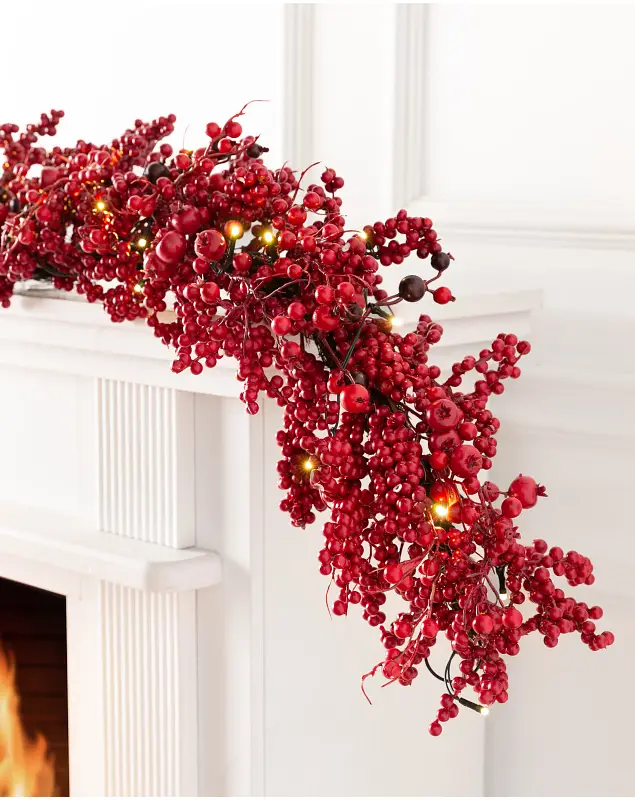 Festive Red Berry Garland by Balsam Hill