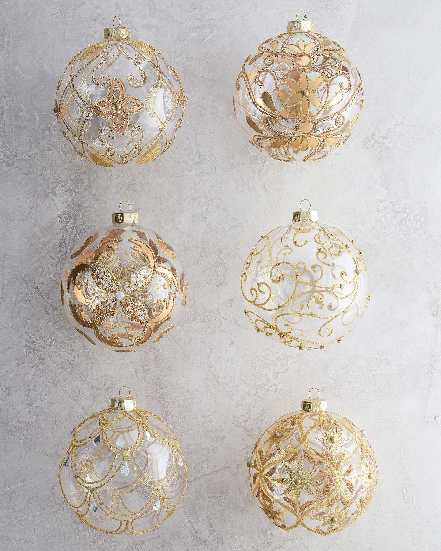 Balsam Hill Gilded Glory Jumbo Ball Artificial Christmas Ornament Set