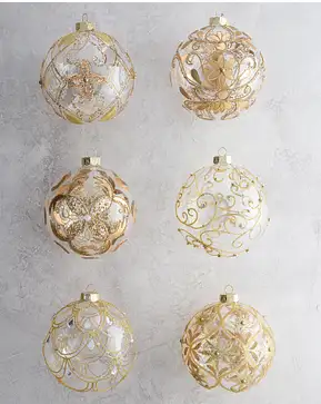 Gilded Glory Jumbo Ball Ornament Set Gilded Glory Jumbo Ball Ornament Set