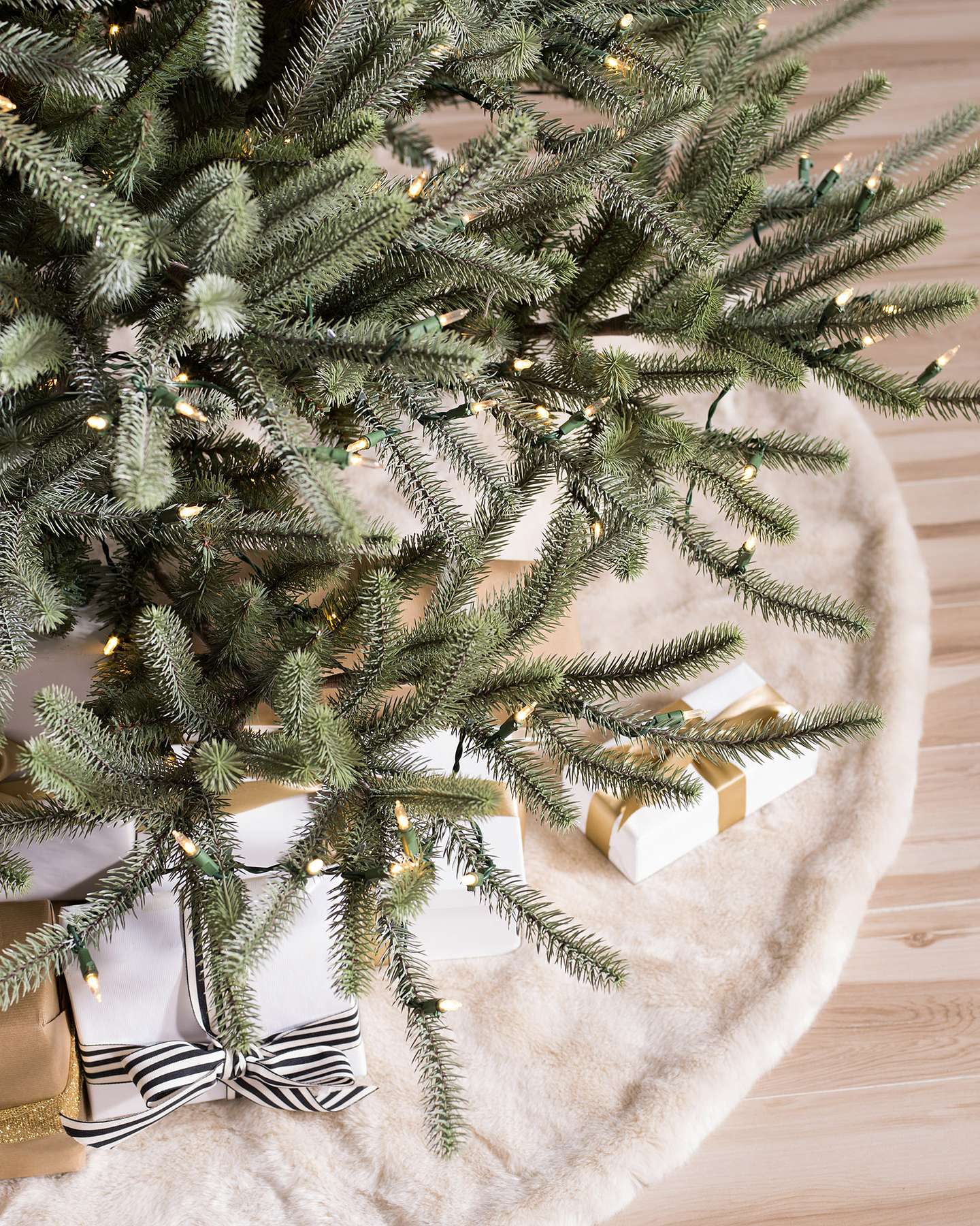 Balsam Hill Sanibel Spruce Artificial Christmas Tree with Cozy Holiday Decor