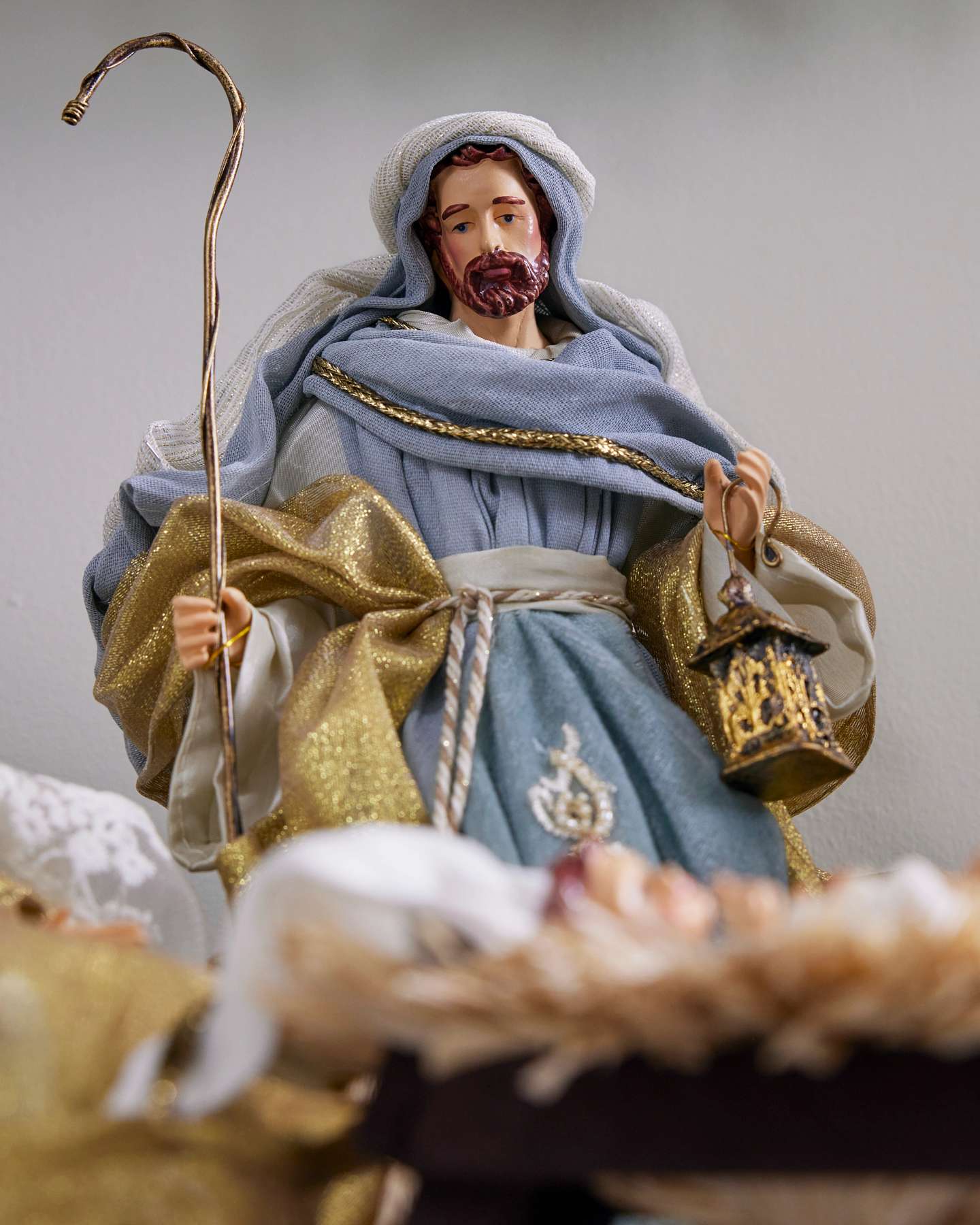 Blue & Gold Classic Nativity Set
